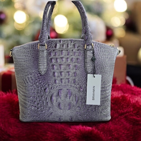 Brahmin Handbags - SOLD Brahmin Medium Duxbury Purple Glitter Satchel